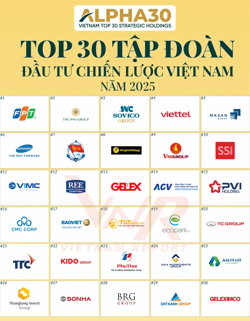 Vietnam Report announces top 30 strategic investment corporations for first time